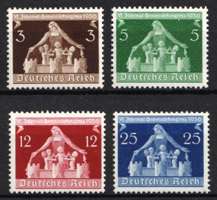 1936 Third Reich, Germany (Mi. 617 - 620, Full Set, CV $30, MNH)