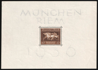 1936 Third Reich, Germany, Souvenir Sheet (Mi. Bl. 4 X, CV $40, MNH)