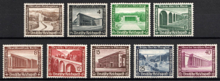 1936 Third Reich, Germany (Mi. 634 - 642, Full Set, CV $100, MNH)