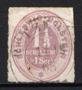 1865 1 1/3s Schlezwig, German States, Germany (Mi. 10, Canceled, CV $200)