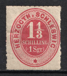 1865-67 1 1/3s Schlezwig, German States, Germany (Mi. 15, Signed, CV $50)