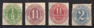 1865-67 Schlezwig, German States, Germany (Mi. 13 - 16, Signed, CV $80)