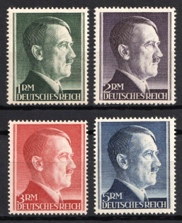 1944 Third Reich, Germany (Mi. 799 B - 802 B, Full Set, CV $70, MNH)