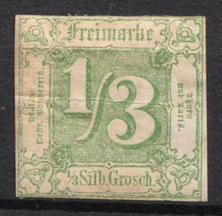 1863 1/3sgr Thurn and Taxis, German States, Germany (Mi. 27, CV $50)