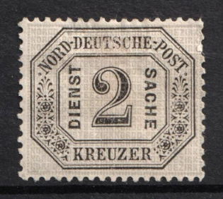 1870 2kr North German, German States, Germany, Official Stamps (Mi. 7, CV $130)