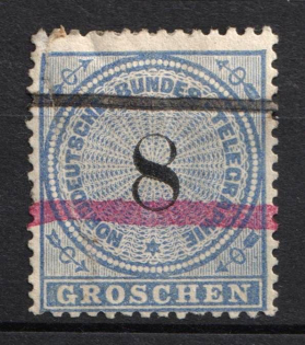 1869 8gr North German, German States, Germany, Official Stamps (Mi. 6, Canceled, CV $290)