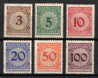 1923 Weimar Republic, Germany (Mi. 338 - 343, Full Set, CV $140, MNH)
