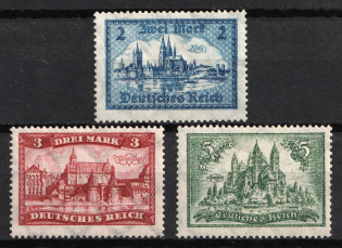 1924-27 Weimar Republic, Germany (Mi. 365 X - 367 X, CV $420, MNH)