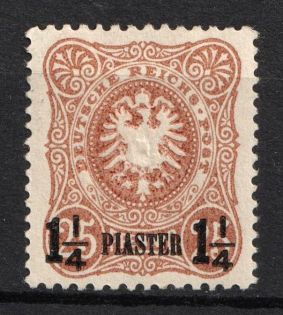 1884 1 1/4 on 25pf pia German Offices in Turkey, Germany (Mi. 4, CV $210)