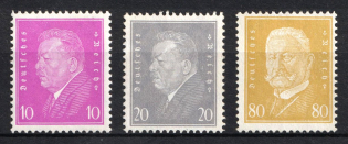 1930 Weimar Republic, Germany (Mi. 435 - 437, Full Set, CV $230, MNH)