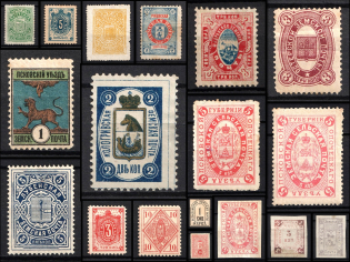 Zemstvo, Russia, Stock of Stamps (CV $345)