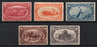 1898 Trans-Mississippi Issue, United States, USA (Scott 286 - 290, CV $515)