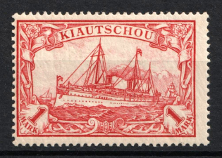 1901 1m Kiautschou, German Colonies, Kaiser’s Yacht, Germany (Mi. 14, CV $80)