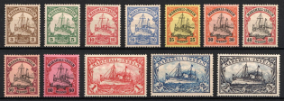 1901 Marshall, German Colonies, Kaiser’s Yacht, Germany (Mi. 13 - 24, CV $40)