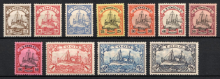 1890 Togo, German Colonies, Kaiser’s Yacht, Germany (Mi. 7, 9 - 18, CV $100)