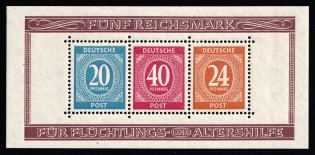 1946 Allied Zone of Occupation, Germany, Souvenir Sheet (Mi. Bl. 12 A, CV $80, MNH)