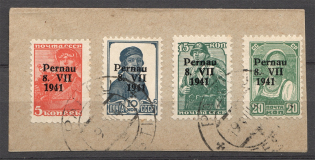 1941 Occupation of Estonia Parnu Pernau (Type I, CV $250, Cancelled)