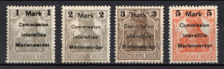 1920 Joining of Marienwerder, Germany (Mi. 22 - 25, Full Set, Signed, CV $130)