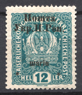 1919 Stanislav West Ukrainian People's Republic 12 Шагів (Signed)