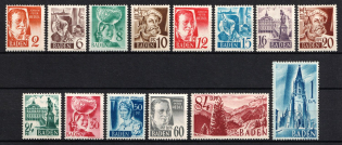 1948 Baden, French Zone of Occupation, Germany (Mi. 14 - 27, Full Set, CV $50, MNH)