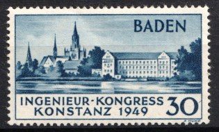 1949 30pf Baden, French Zone of Occupation, Germany (Mi. 46 II, Full Set, CV $850, MNH)