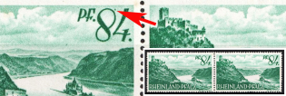 1947-48 84pf Rhineland-Palatinate, French Zone of Occupation, Germany, Pare (Mi. 14 var, Dot in Sky Above '8', MNH)