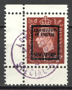 Germany Anti-British Propaganda Empire Liquidation - Singapore (CV $150)