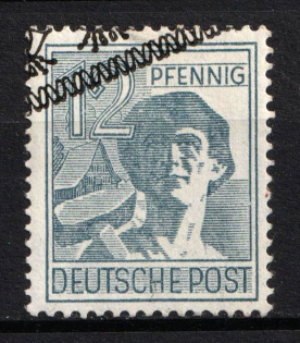 1948 12pf British and American Zones of Occupation, Germany (Mi. 40 I D I, CV $200)