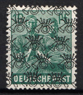 1948 16pf British and American Zones of Occupation, Germany (Mi. 42 II K, INVERTED Overprint)