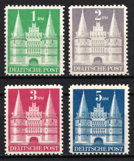 1948-52 British and American Zones of Occupation, Germany (Mi. 97 II wg - 100 II wg, Full Set, CV $700, MNH)