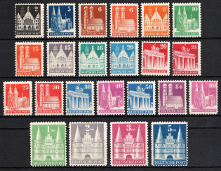 1948-52 British and American Zones of Occupation, Germany (Mi. 73 wg, 75 wg - 78 wg, 80 wg - 91 wg, 95 wg - 100 I wg, CV $260, MNH)