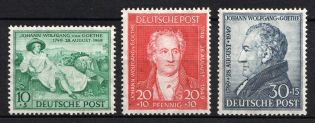 1949 British and American Zones of Occupation, Germany (Mi. 108 - 110, Full Set, CV $60, MNH)