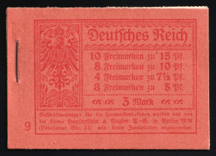 1919 Complete Booklet with stamps of Weimar Republic, Germany, Excellent Condition (Mi. MH 11.2 A, CV $1,040)