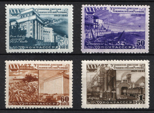 1948 30th Anniversary of the Ukrainian SSR, Soviet Union, USSR, Russia (Full Set, MNH)