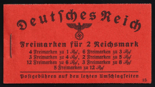1940-41 Complete Booklet with stamps of Third Reich, Germany, Excellent Condition (Mi. MH 39.5, CV $310)