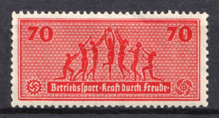 1938 Third Reich, Germany, Contribution Stamp to 'KDF' Sports Associations, Cinderella