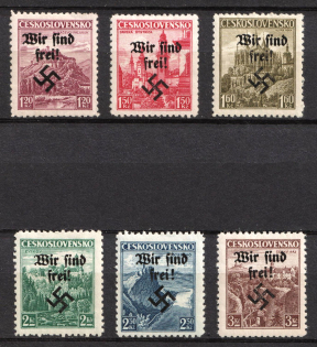 1938 Occupation of Rumburg, Sudetenland, Germany (Mi. 10 - 15, Signed, CV $130)