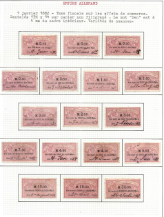 1882 German Empire Revenues Collection