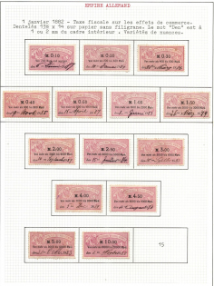 1882 German Empire Revenues Collection