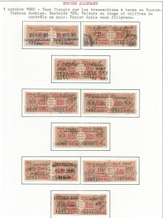 1885 German Empire Revenues Collection