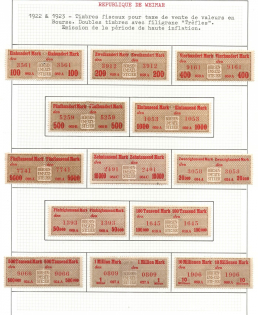 1922-23 Weimar Republic Revenues Collection