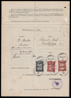 1940 (26 Jun) Offenburg, Third Reich, Germany, Hunting Permit, Administrative Tax of 24rm