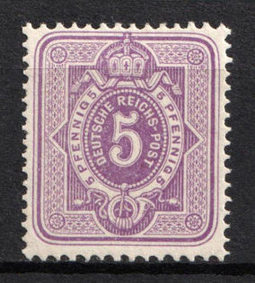 1880 5pf German Empire, Germany (Mi. 40 I , Signed, CV $120, MNH)