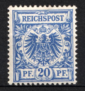 1889-1900 20pf German Empire, Germany (Mi. 48 d, Signed, CV $90, MNH)