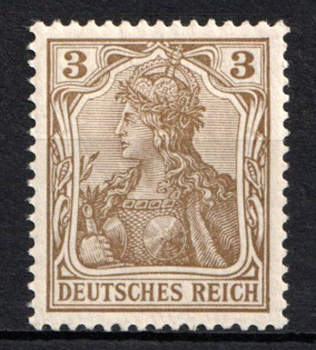 1902 3pf German Empire, Germany (Mi. 69 b, CV $1,170, MNH)