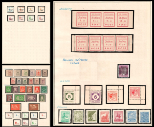 1945-46 Dobeln, Finsterwalde, Gorlitz, Lubenau, Plauen, Spremberg, Germany Local Post, Collection of Stamps