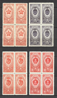 1952-53 USSR Awards of the USSR Blocks of Four (MNH/MLH)