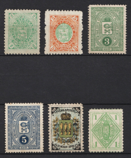 Okhansk, Petrozavodsk, Chembar, Pskov, Zemstvo, Russia, Stock of Stamps