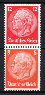 1933 Third Reich, Germany, Se-tenant, Zusammendrucke (Mi. S 110, CV $70, MNH)