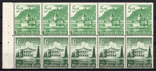 1940 Third Reich, Germany, Se-tenant, Zusammendrucke, Block (Mi. H-Bl. 115 B, Margin, CV $40, MNH)